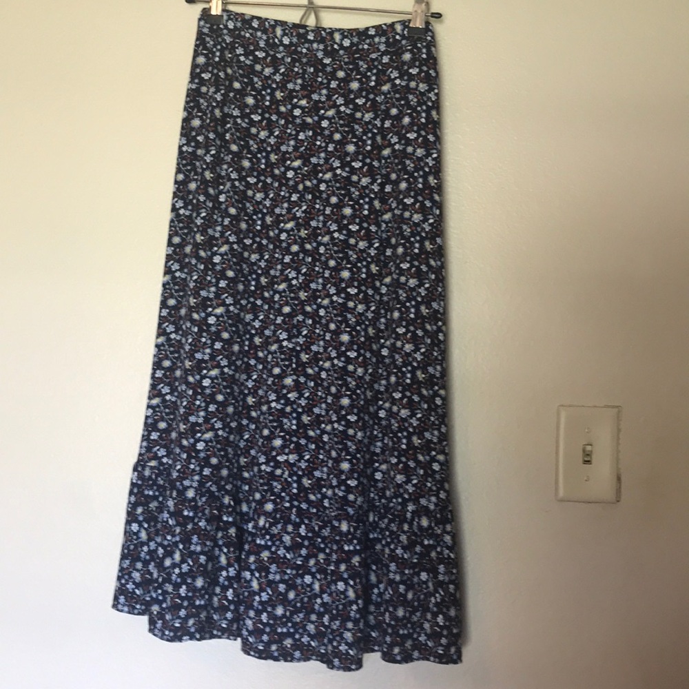 Madewell MIDI wrap navy moody floral sz 0